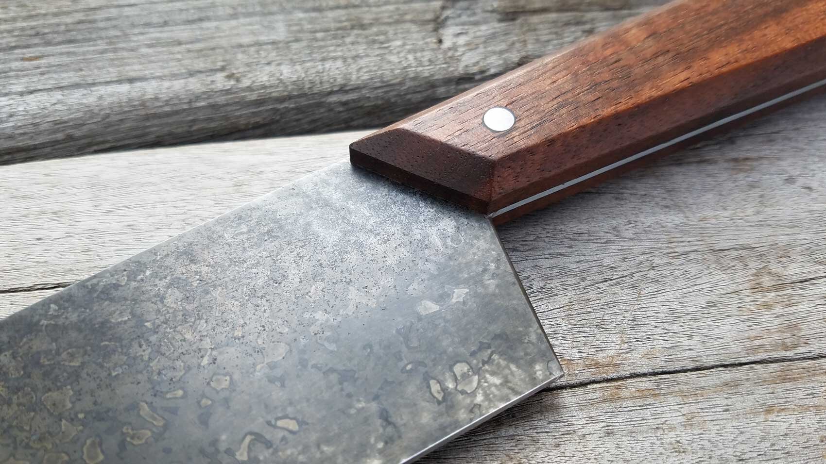  Each blade is made from a repurposed antique saw. 