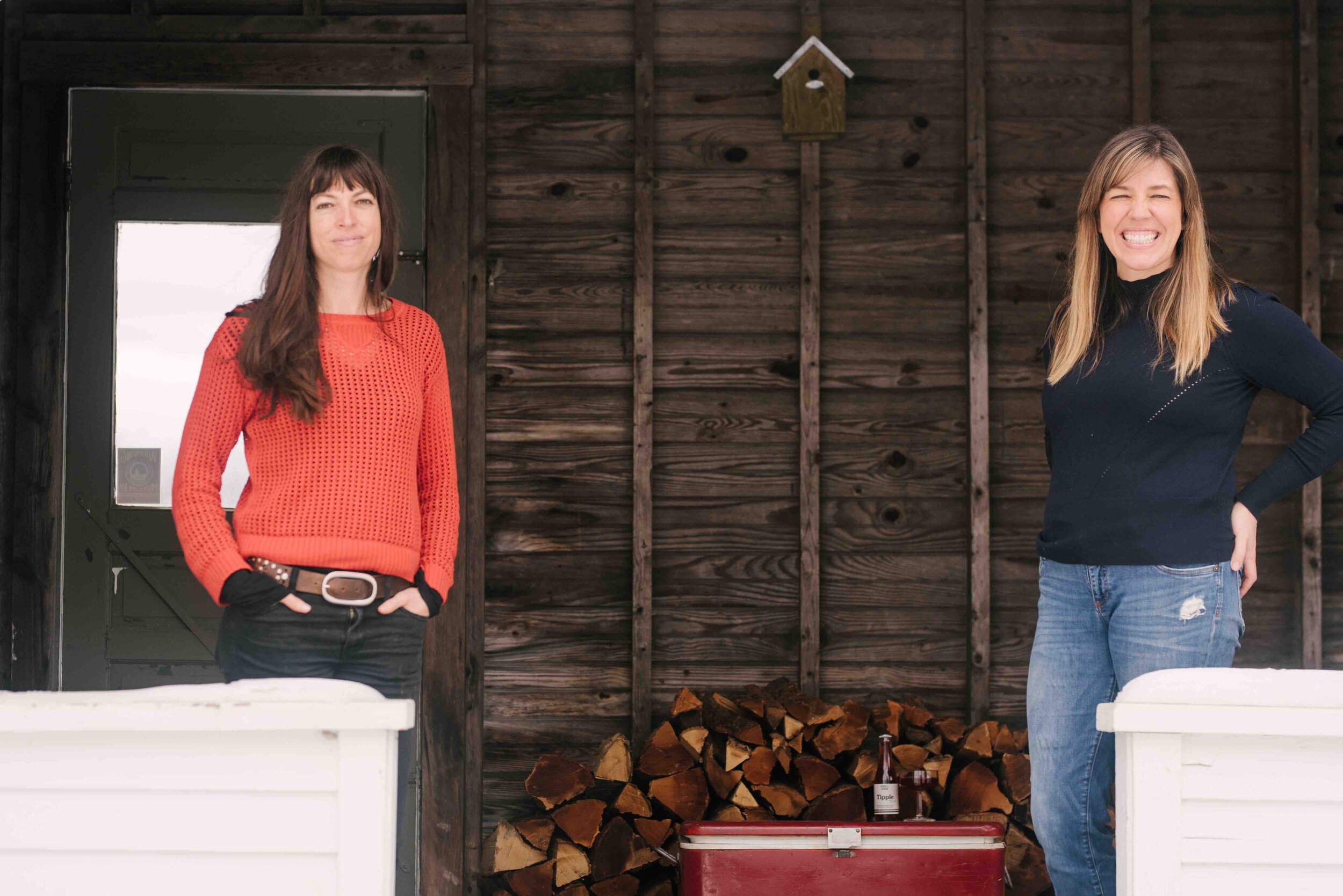  Sarah Pike (right) is joined by her sister-in- law Rachel Bell, owner and operator of Long Lost Farm of Tide Mill, which provides artisan cheeses for Tops’l guests. 
