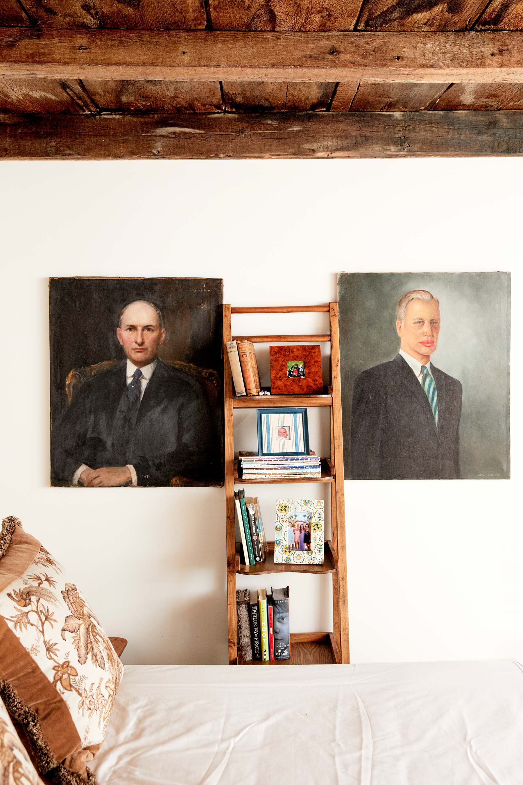  Two anonymous portraits were a find by Susan’s son at the Portland Flea-for-All. 