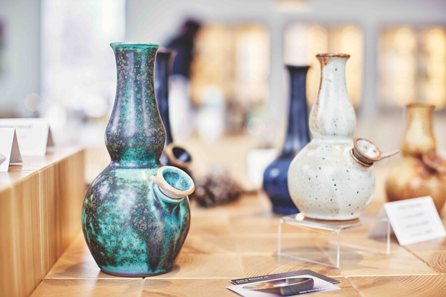  SeaWeed Co. takes pride in carrying small-batch artisanal products and locally handmade wares like these glazed ceramic pipes by Jose Gouveia Pottery. 