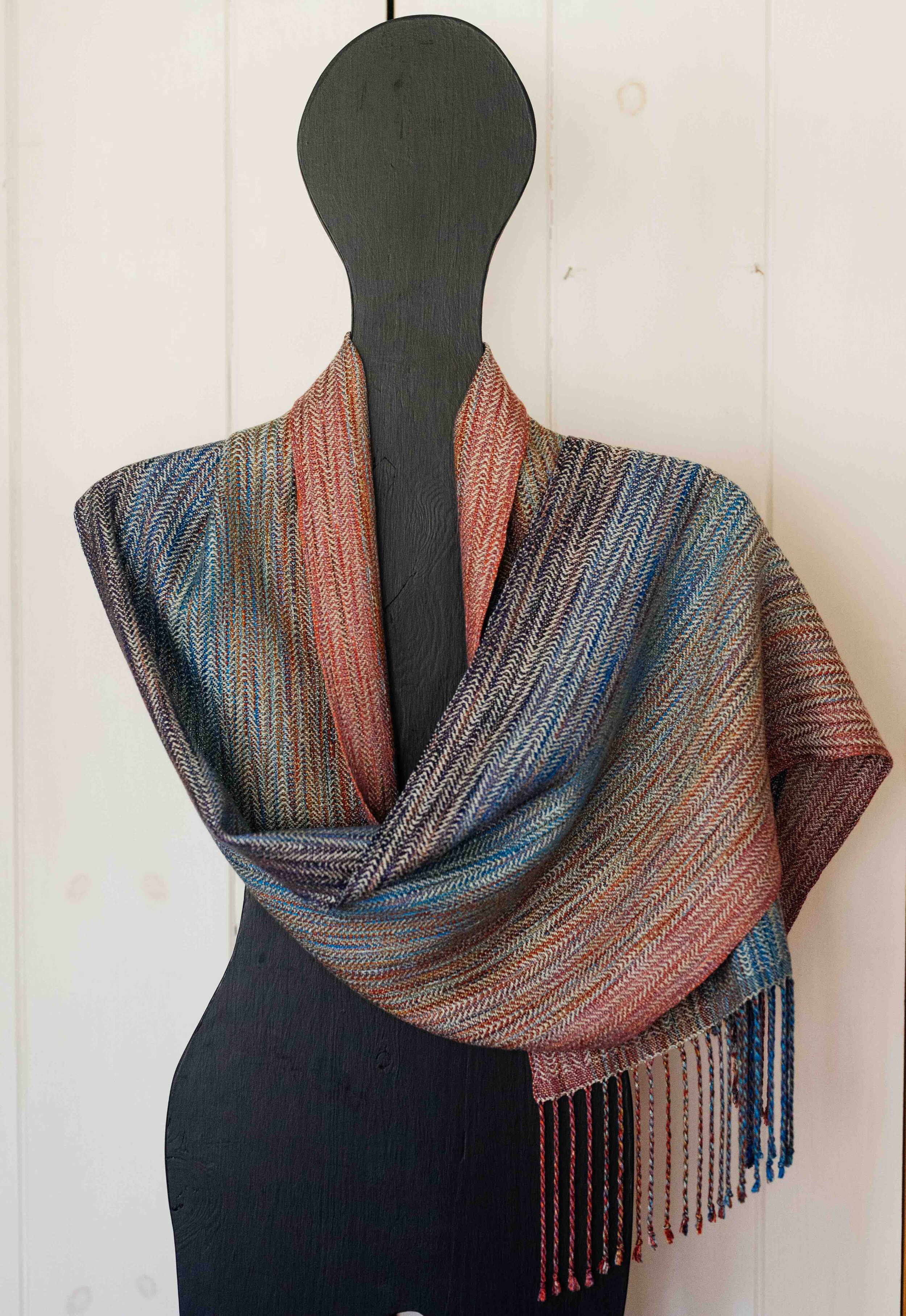 A scarf by Amy Smith of Blue Feet Studio. Photo by Lauryn Hottinger.